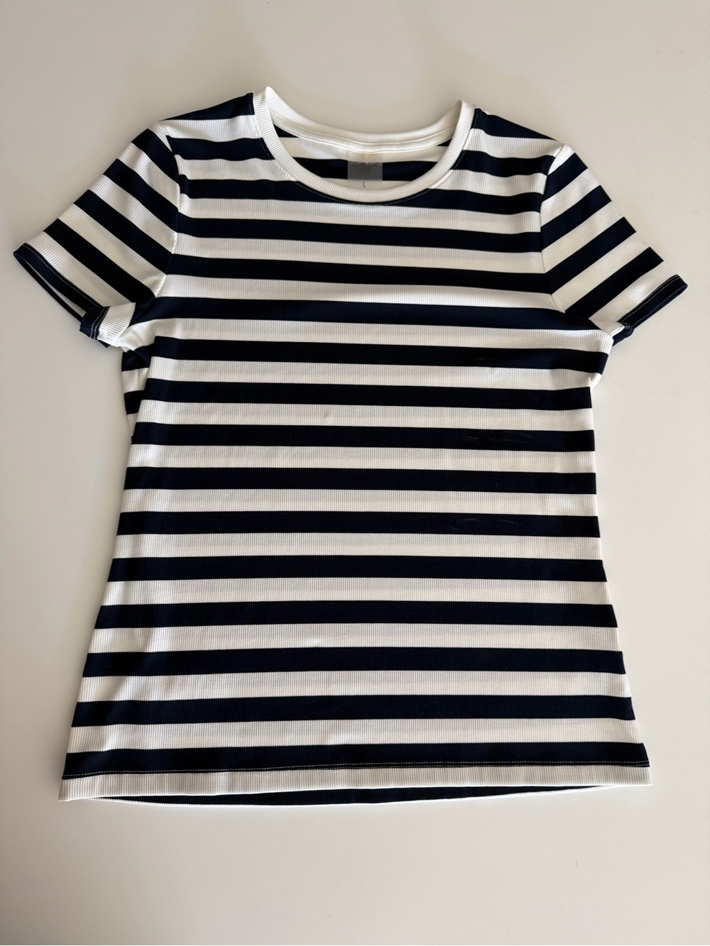 Women’s CALIA  navy and white T shirt size L